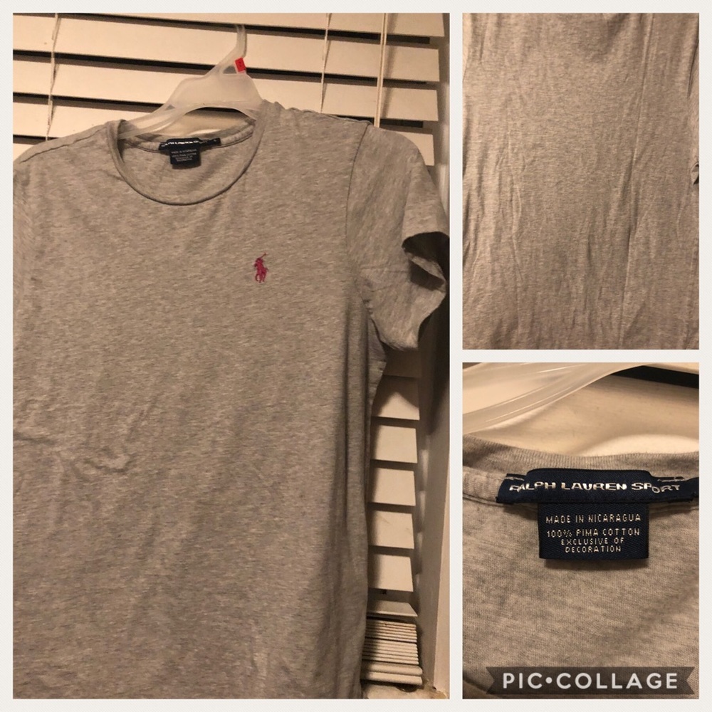 Gray Ralph Lauren tee size large